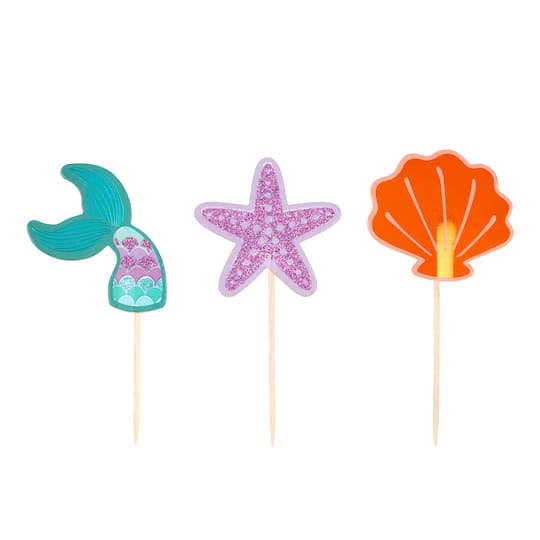 Mermaid Cupcake Toppers, 12ct. by Celebrate It&#xAE;